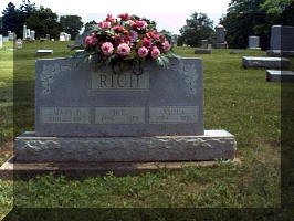 Horace Clifford Rich with Viola and Mary D. Tombstone