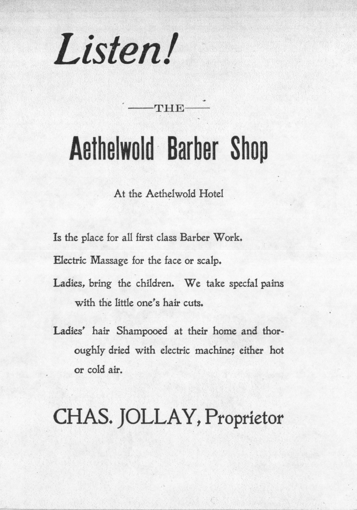 Aethelwold Barber Shop