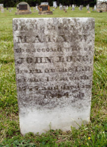 Mary Wilson, 2nd wife of John Long, died 1844