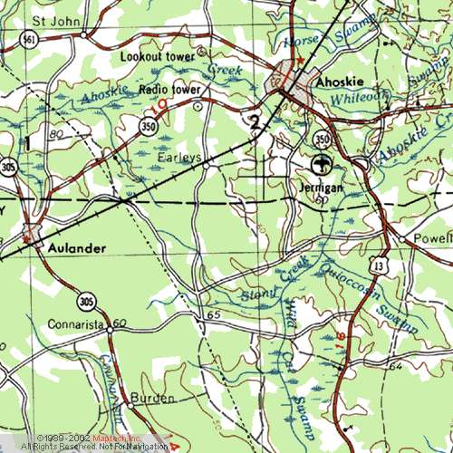 Wild Cat Swamp, Stoney Cr, Quioccosin Swamp, Ahoskie Cr., Connarista