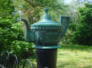 Postcard of the Edenton Tea Pot at the home of Mrs. Elizabeth King, where a protest against the colonial tea tax was held in 1774. 