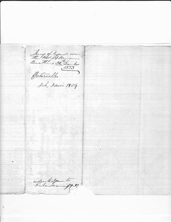 Inquisition in the death of ARMOUR BROTHERS (1854) – Perquimans County ...