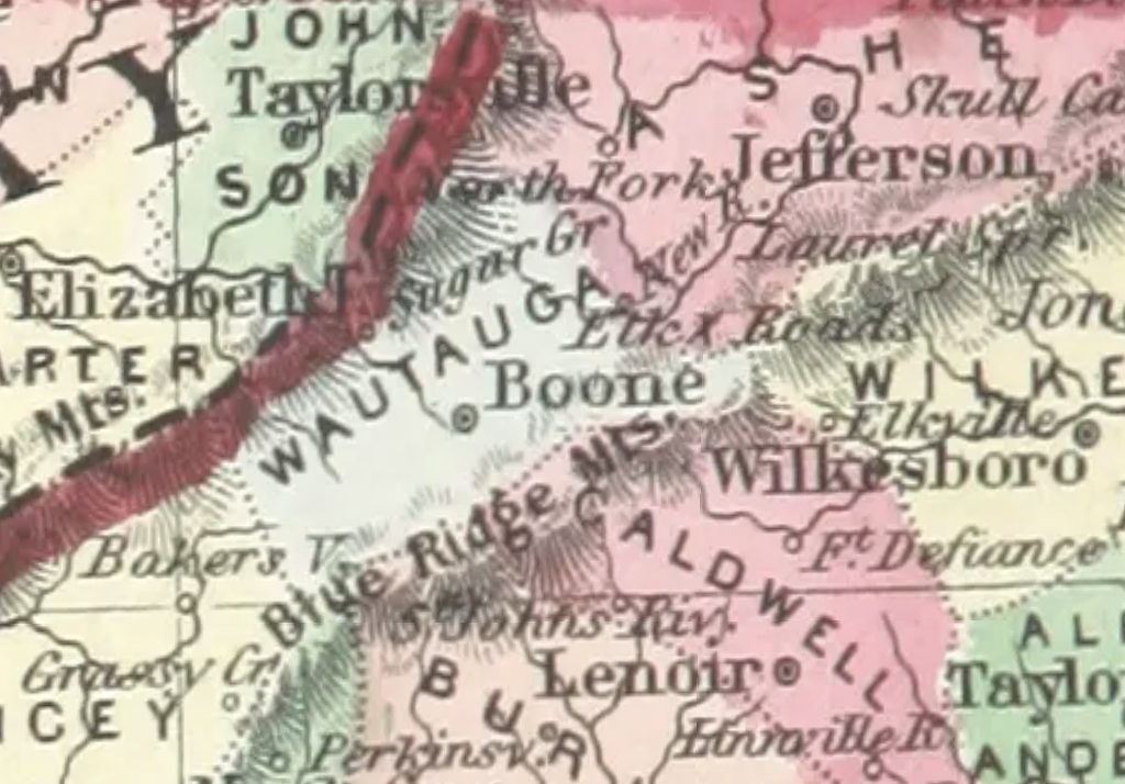 Greater Boone Map from the 1800s